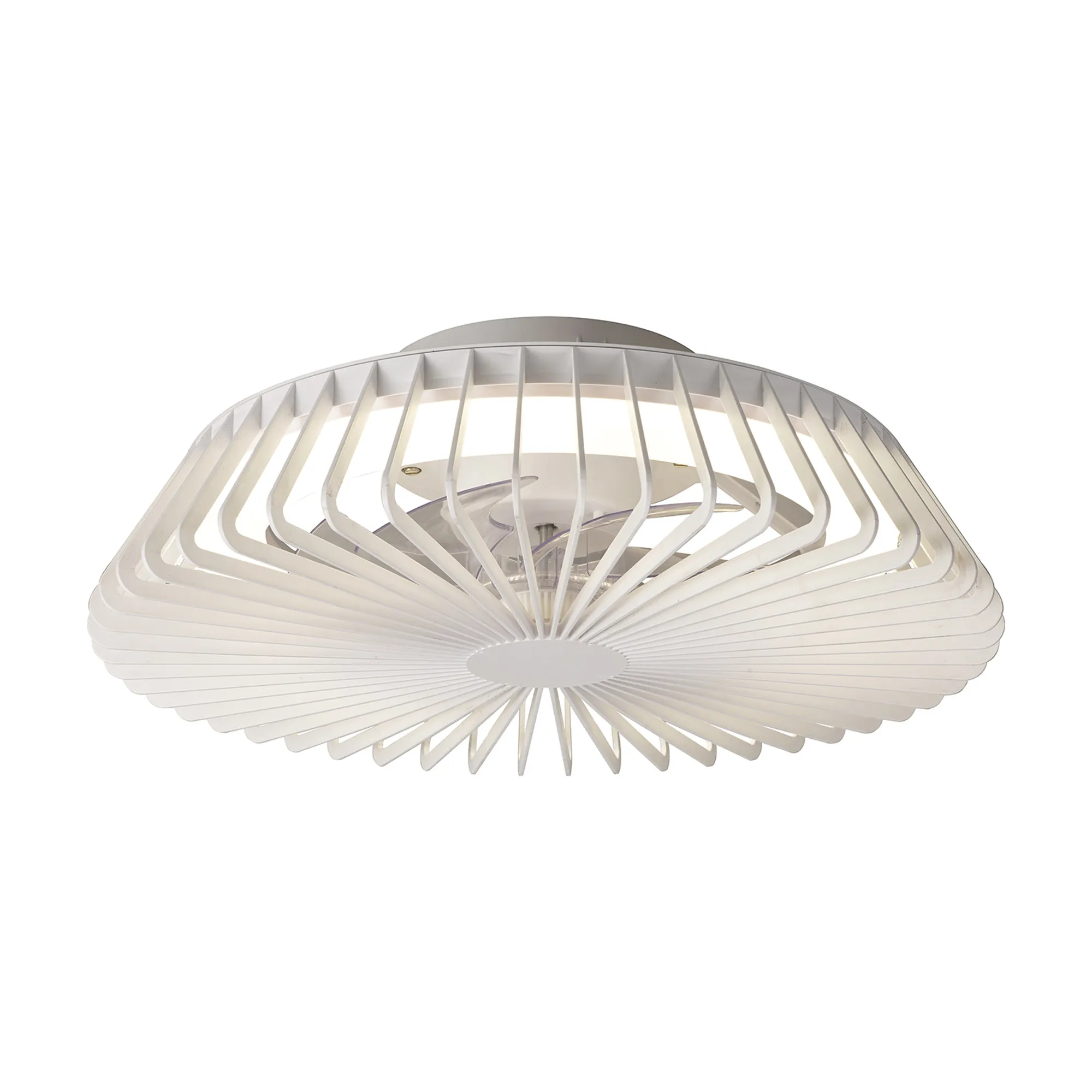 M8196  Himalaya Mini Ceiling Light & Fan Dimmable 70W LED White